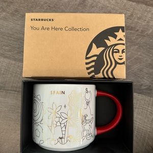 New Starbucks You Are Here Ceramic 14oz Mug Cup SPAIN Holiday Limited Edition